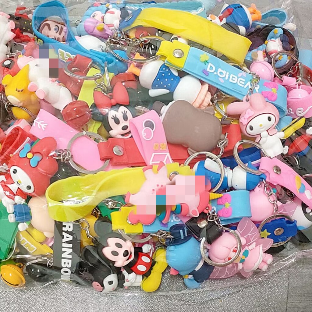 Silicone Pvc Large Cartoon Keychain Bag Pendant Blind Box Toy Promotional Giveaway Wholesale