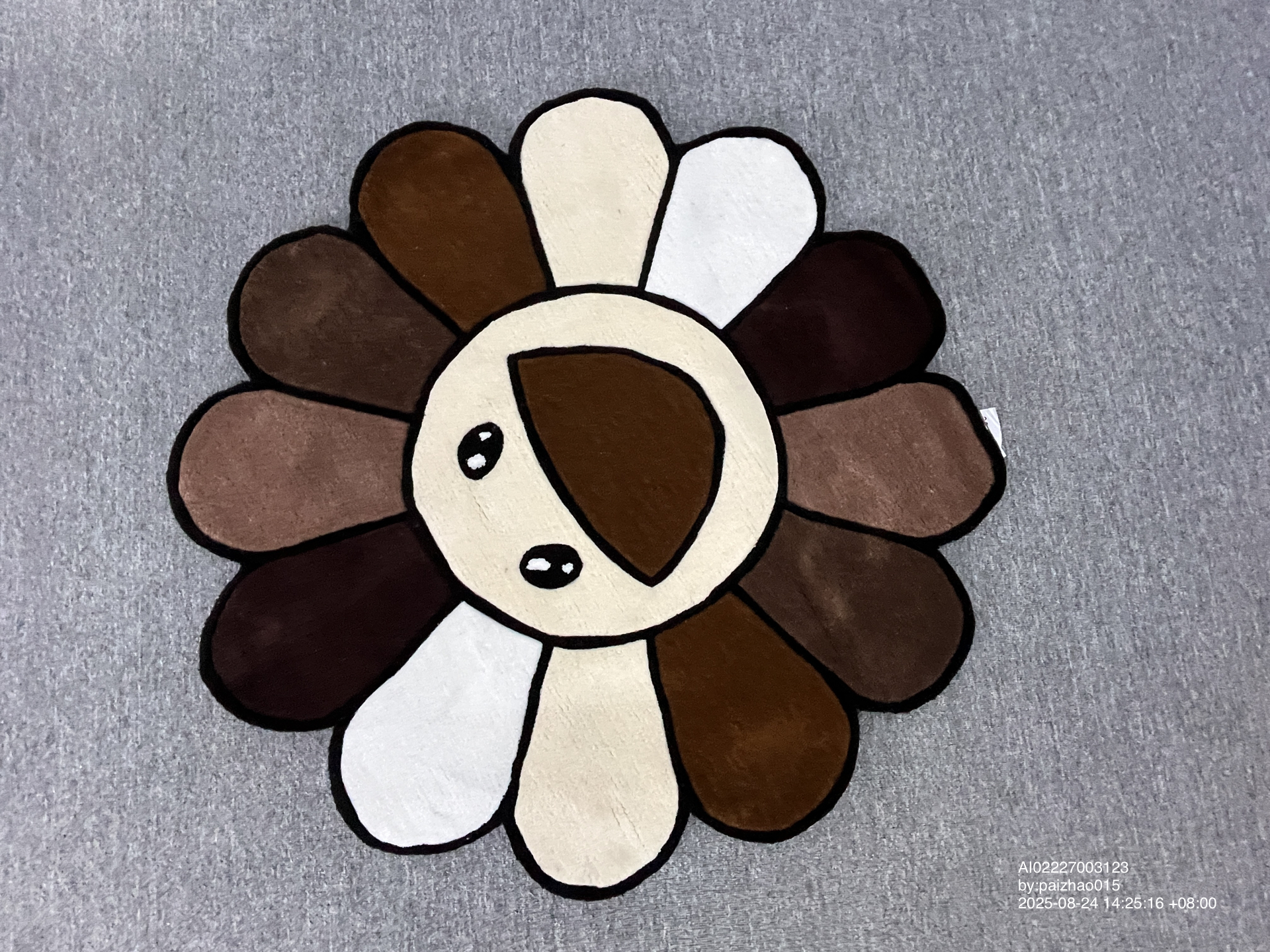 Original Sunflower Carpet, Purely Handmade, for Living Room, Balcony, Round, for Home Use, Bedroom, Modern and Simple  — QC-foto 3