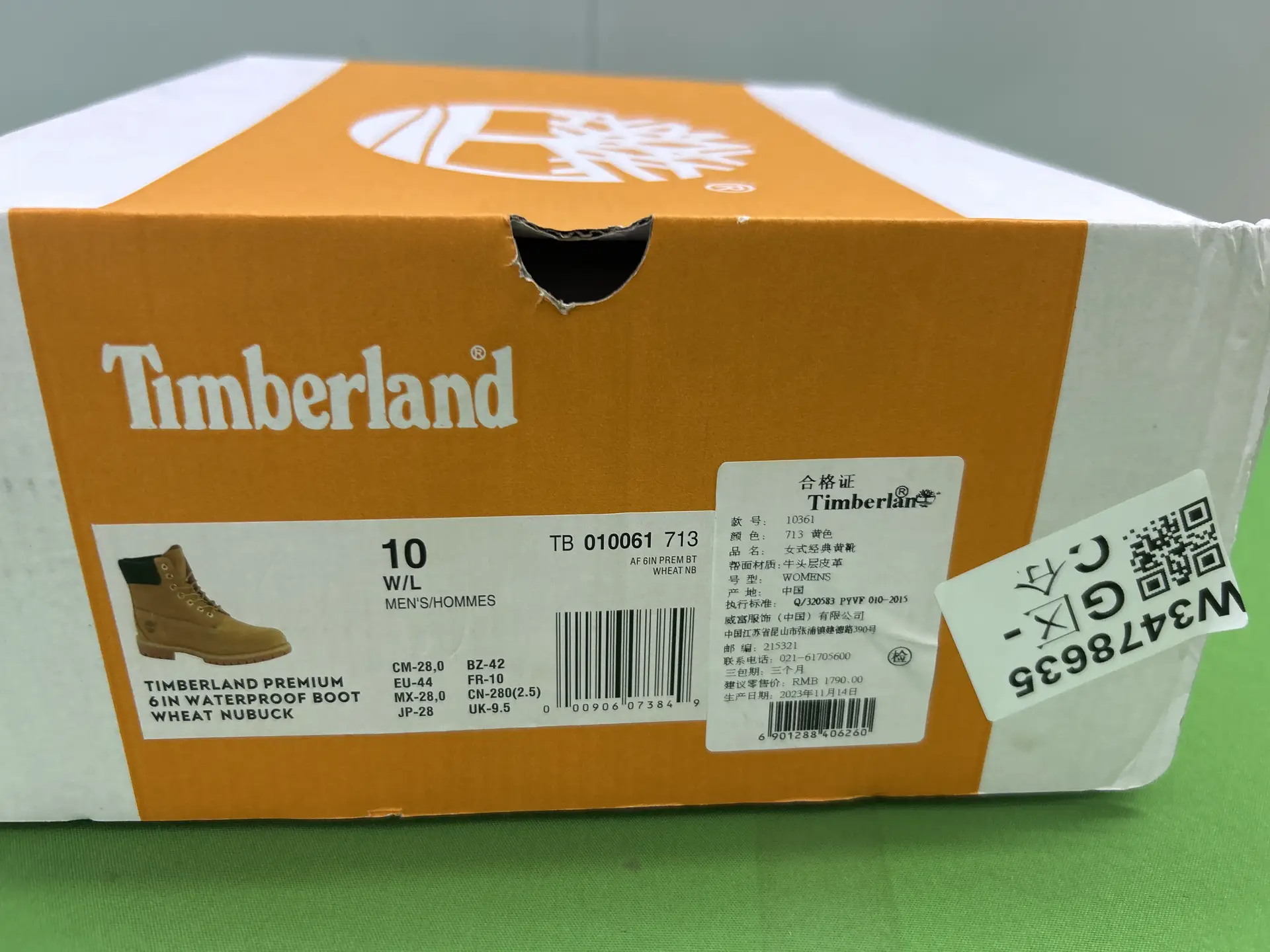 Timberland 6" Premium Waterproof Boot Wheat Nubuck