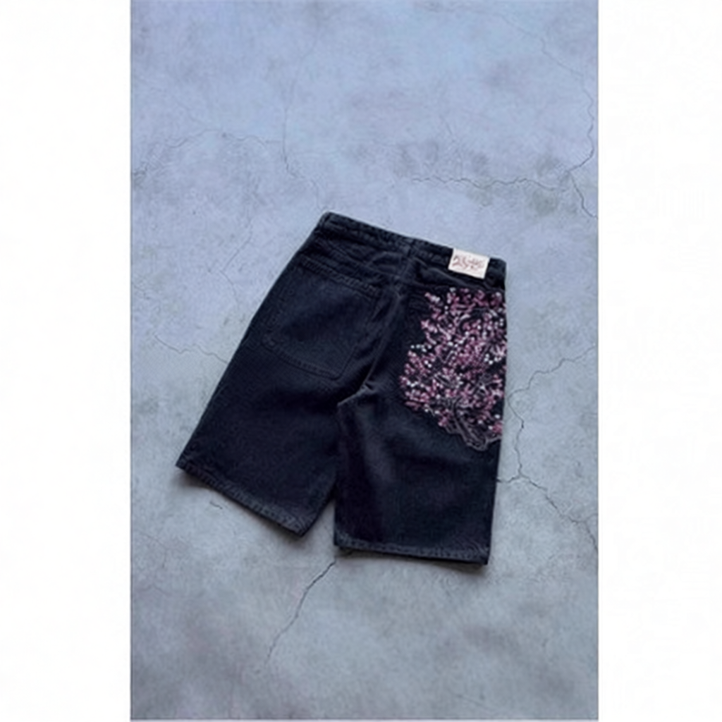 jeans 磨白牛仔裤子日系潮流宽松休闲高街长裤-188