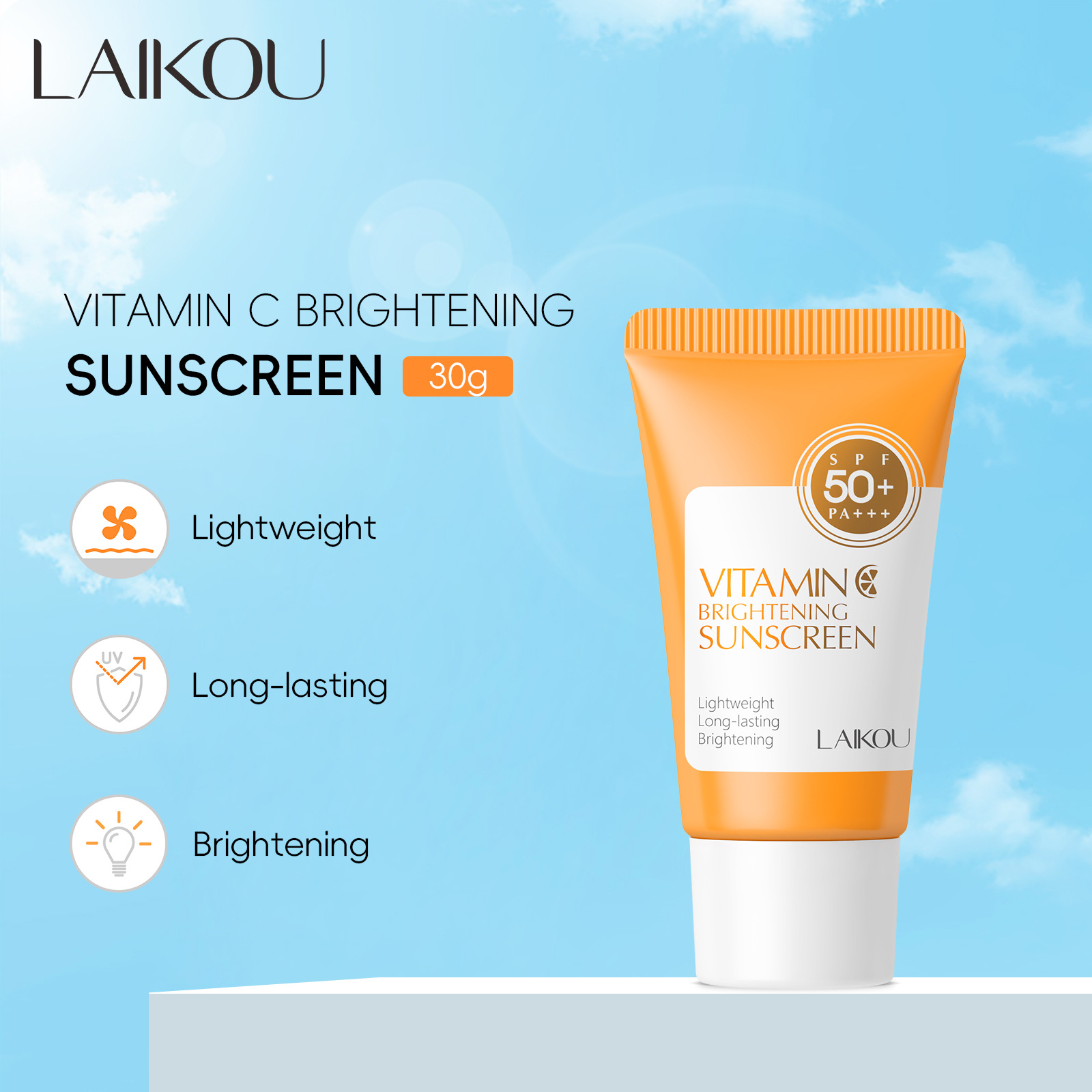 LAIKOU vitamin c sunscreen moisturizing cream 30g factory in stock a generation of hair