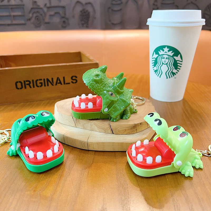 Large crocodile dinosaur finger biting toy Tyrannosaurus extraction game creative decompression trick hand biting toy supply