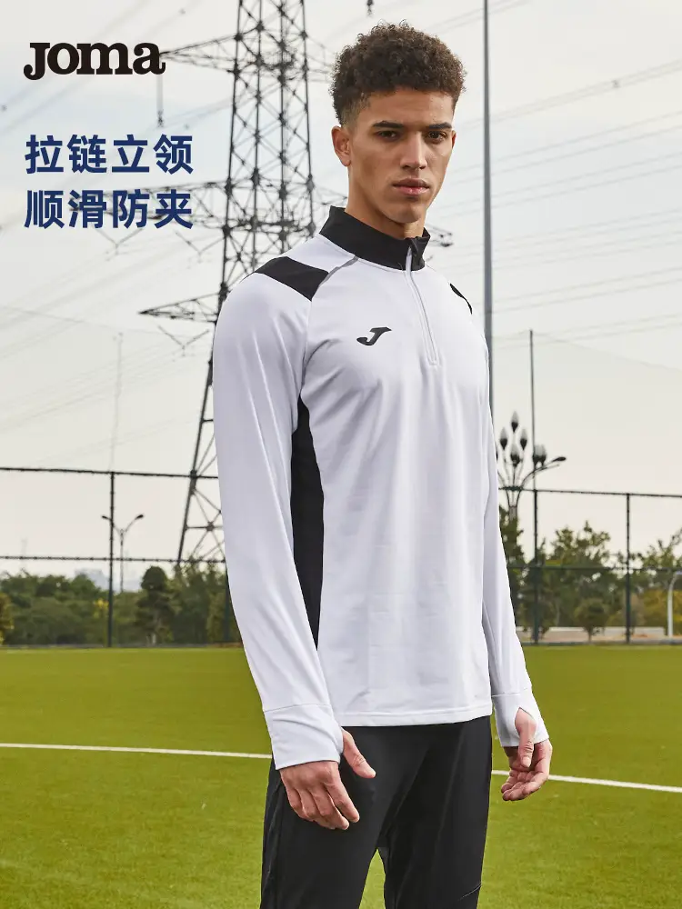 Joma Homer Half Zipper Men's Suede Long sleeves Spring & Fall New arrival Football Training Clothes Running Sportswear Casual Tops