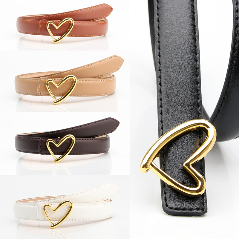 Belt Women All-match Love Buckle High Sense Fashion Ladies Jeans dress pu Leather Decorative Belt Wholesale
