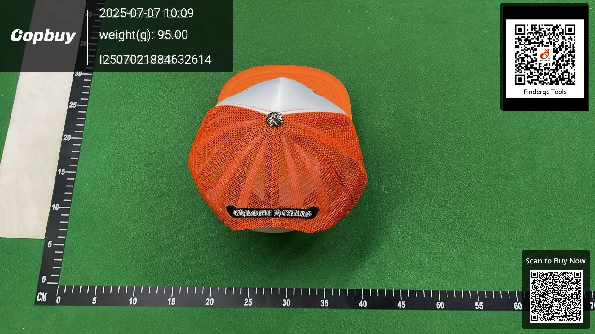 Chrome Hearts trucker hat orange