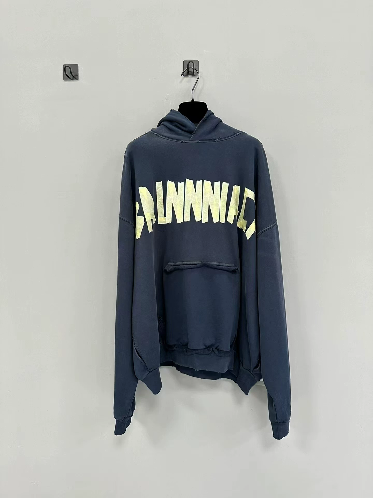 480g Parisian style tape loose hooded sweatshirt for couples, autumn and winter pure cotton pullover for men and women, trendy