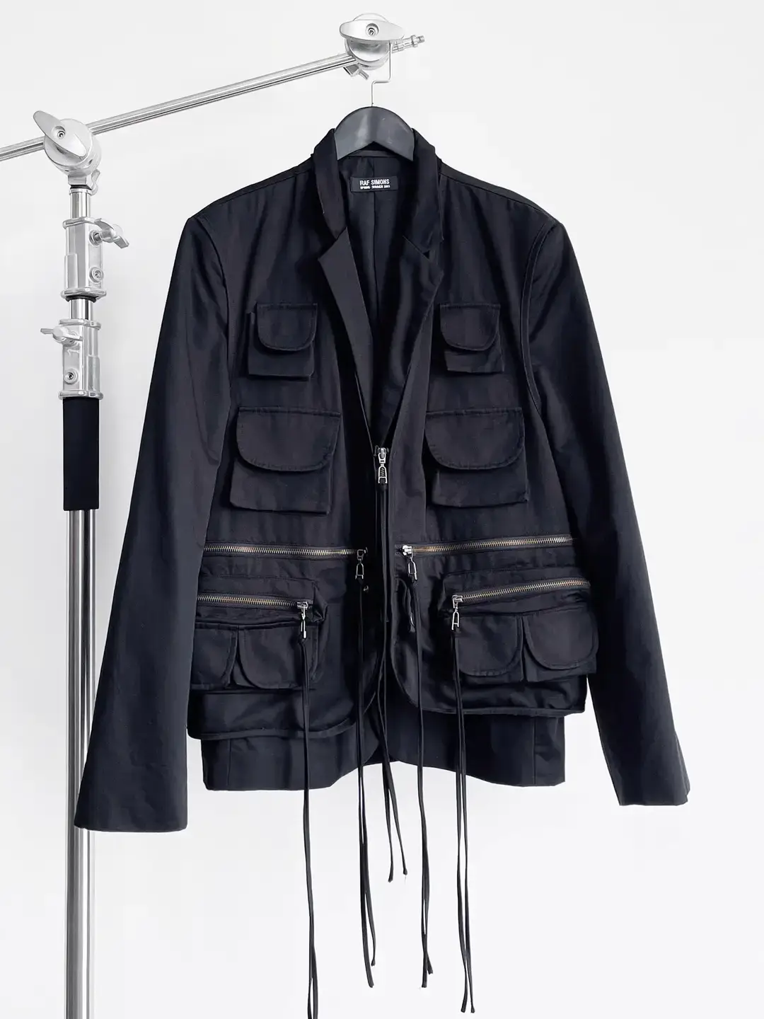 In stock RAF SIMONS 03SS ARCHIVE Pioneer Archive Multi Pocket Fake Two Piece Suit Jacket
