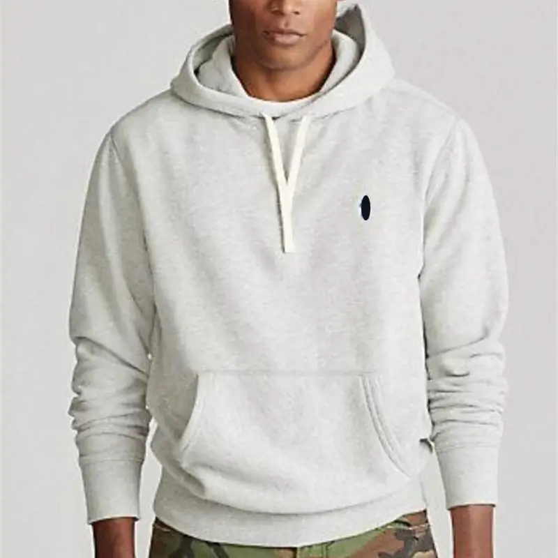 Polo Ralph Lauren Men's Grey Embroidered Logo Hoodie