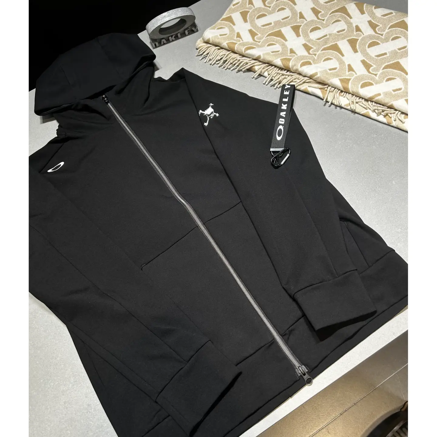 Golf Jacket Slim Fit Oak Logo Embroidered Logo Hooded Zipper Jacket Top Trendy for Men and Women