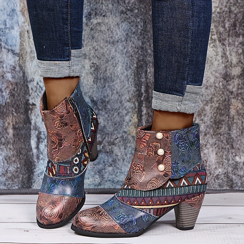 K 74643 Bohemian Short Leather Boots European and American Style