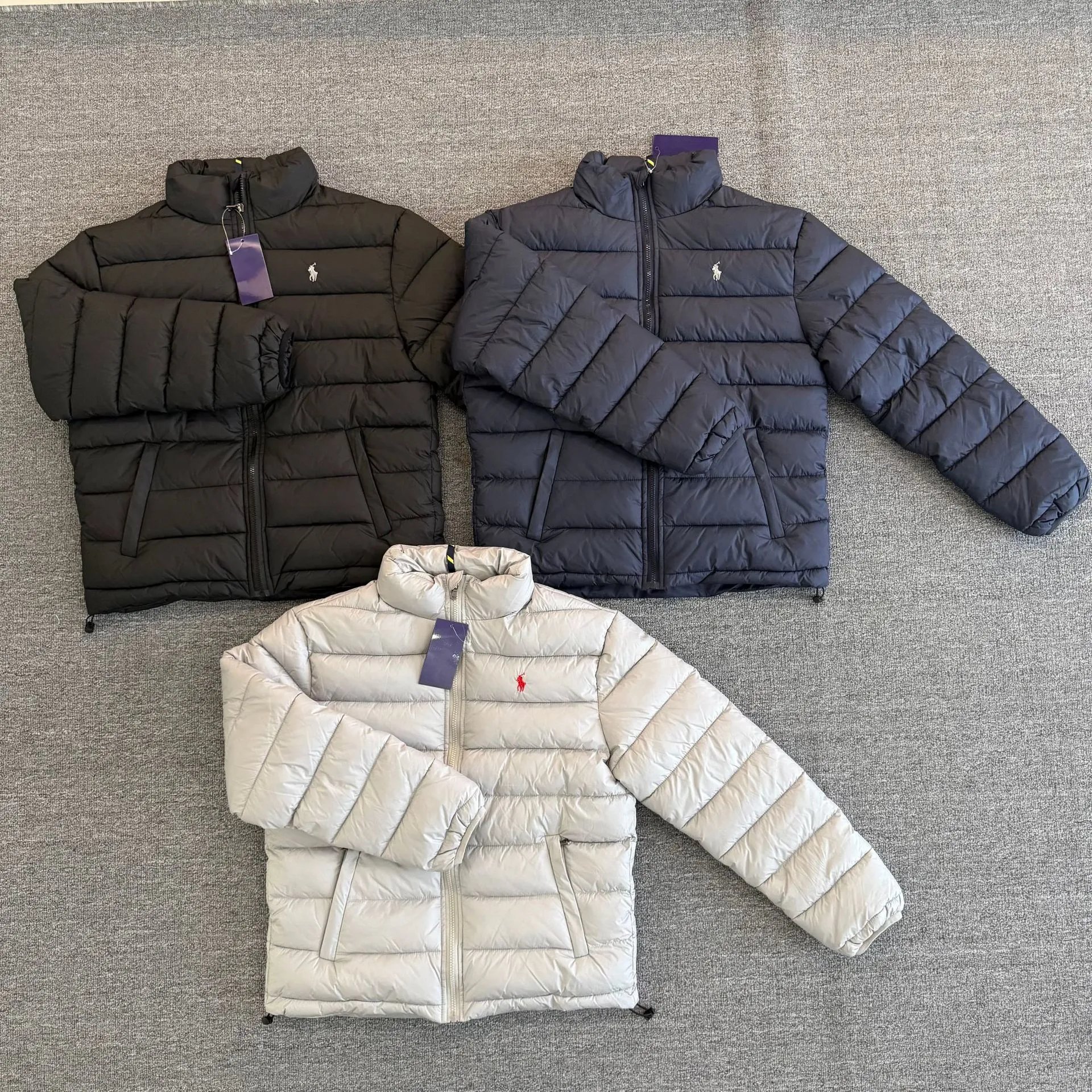 lf立领轻量横绗缝便携棉服宽松美式经典商务休闲男女款