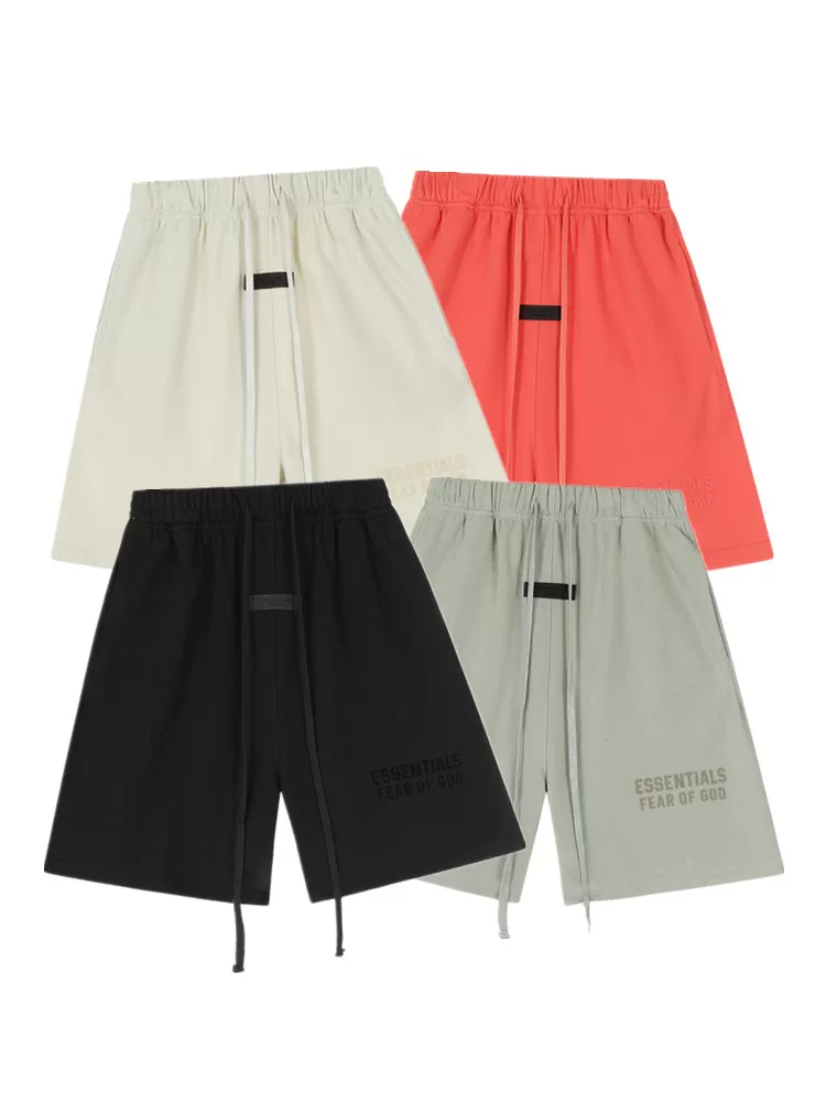 Essentials European and American High Street Bf Casual Sports Shorts with Double-Row Lettering Fog Shorts for Men Trendy ins