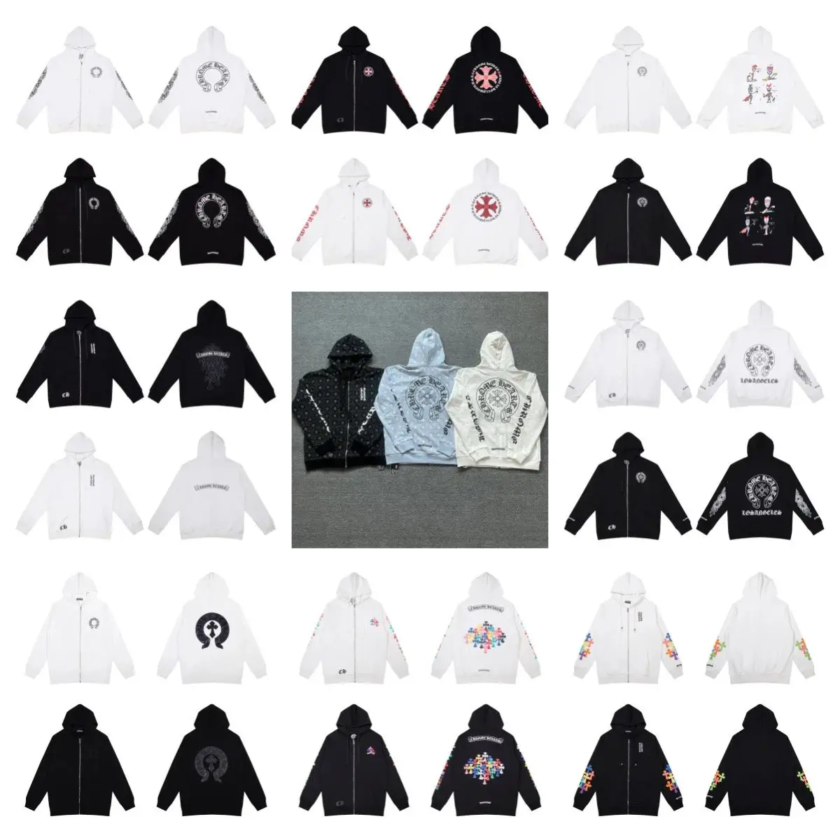 Crocker Jupiter Cotton Terry Zipper Cardigan Hooded Sweatshirt Stock Wholesale