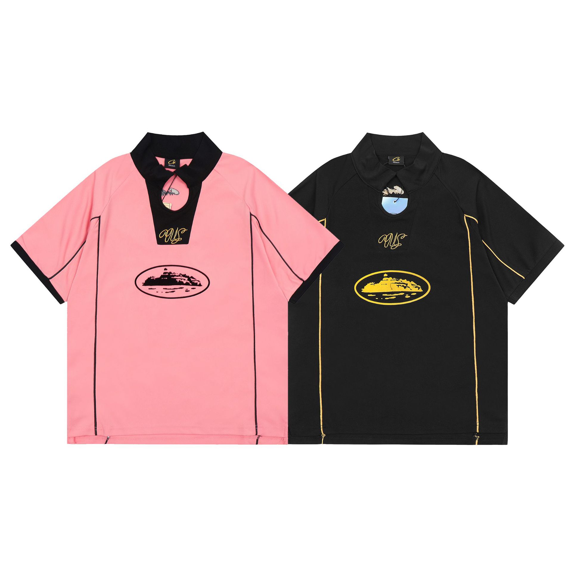 Fashionable Brand Corteiz New Black Basketball Jersey American Sports and Leisure Men's and Women's Oversize Short-Sleeved T-Shirt Summer