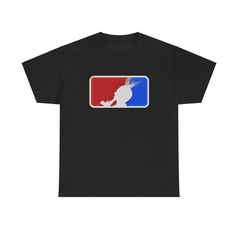 Black Cotton T-Shirt with Graphic Logo