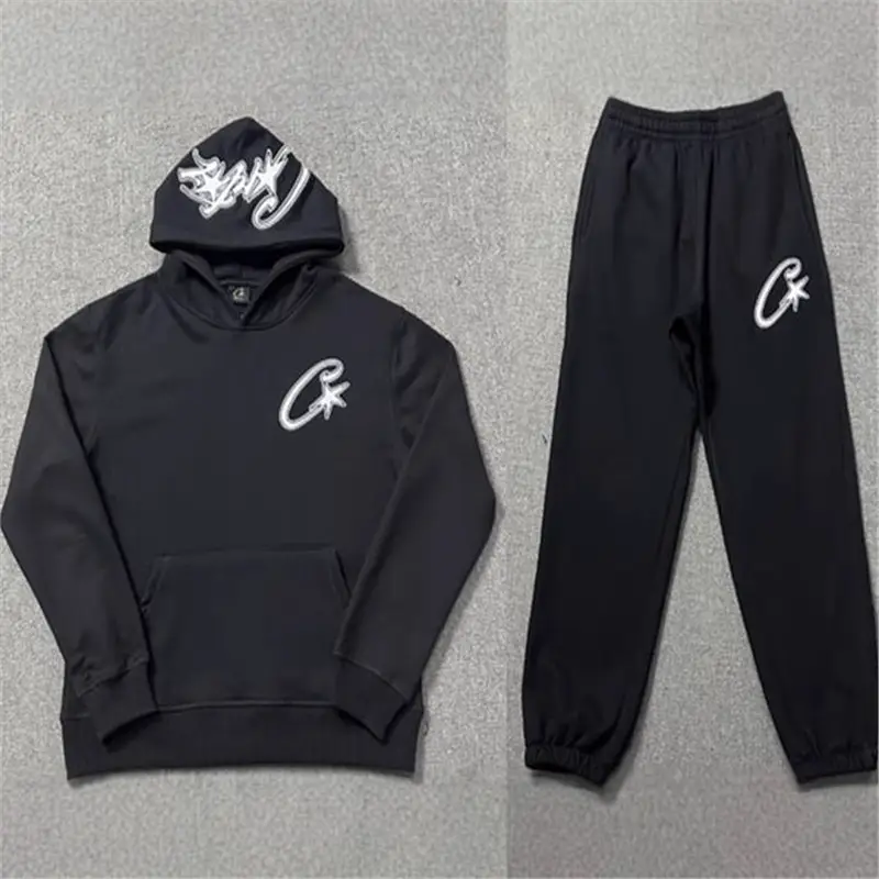 Cross-Border Alcatraz Letter Print Loose Casual Unisex Couple Hoodie Sweatshirt and Pants Trendy