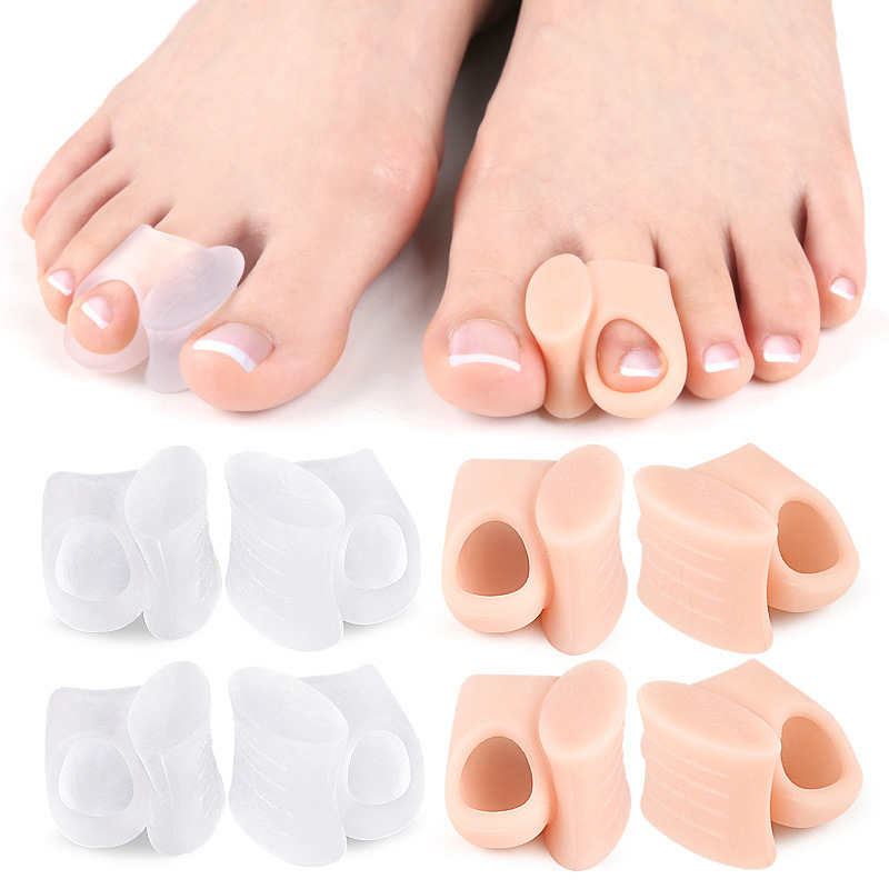 Toe Separator, Bunion Corrector, Toe Overlap Separator, Soft Anti-Chafing Toe Sleeve, Single-Hole Toe Separator
