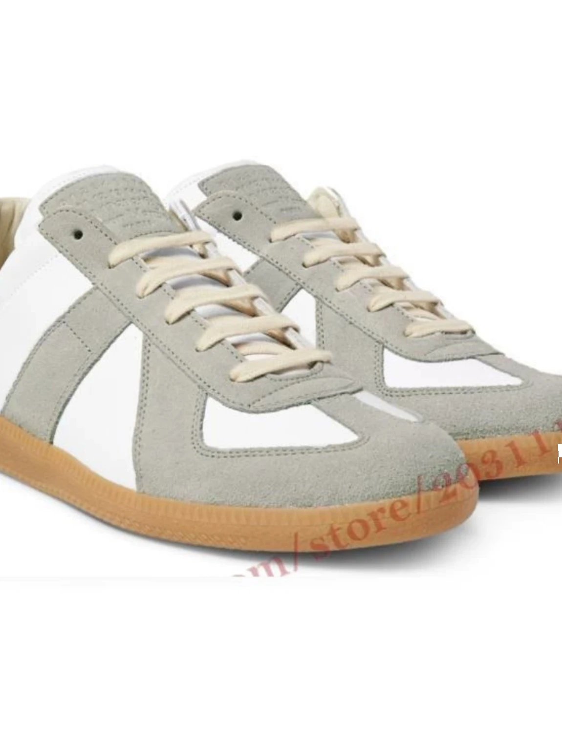Factory Direct Sales, Popular Foreign Trade Model, 3Mmm Low-Top Men's Shoes, Suede Flat Sole, Breathable, Spray-Painted German Training Casual Shoes