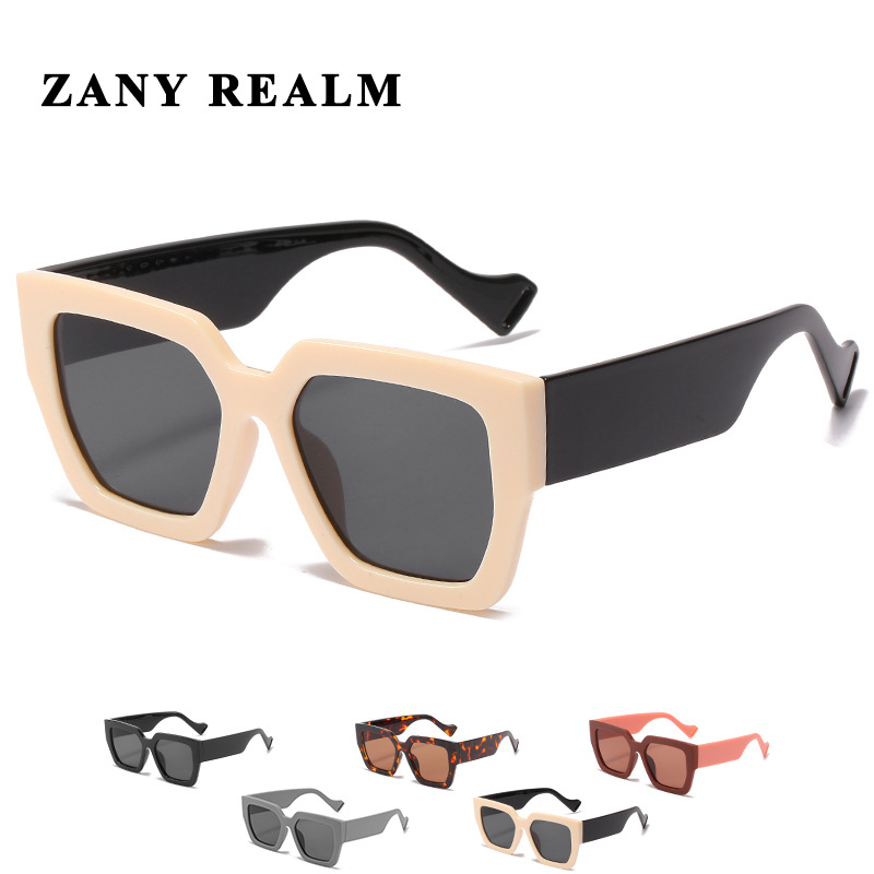 New generous frame retro cross-border sunglasses European and American foreign trade panda color contrast personalized sunglasses manufacturers spot 3922
