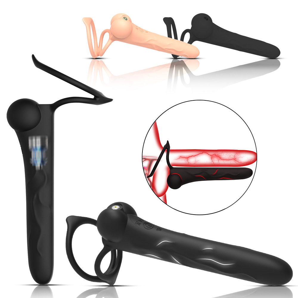 Johnson double ring wear husband and wife delay vibration lock semen ring penis ring posterior anal plug adult products manufacturers wholesale