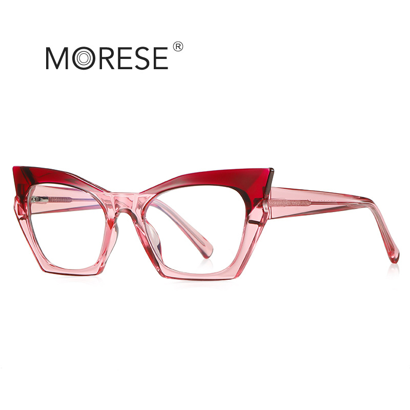 Anti-blue light glasses frame 2158 fashion British style Cat's Eye flat mirror 2023 new color matching TR optical frame for women