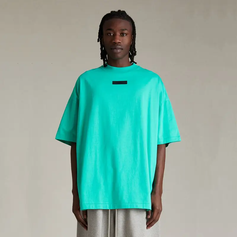 Fog Multi-Line Essentials Hhh High Street Loose Pure Color Casual Short-Sleeved Summer Pure Cotton T-Shirt Men and Women Trendy Brand