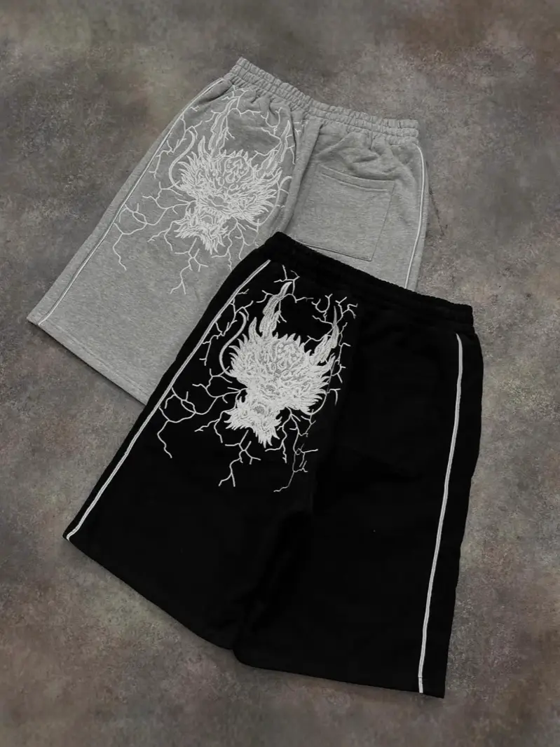 Cross-Border Ins Style Street Retro Personalized Printed Men's and Women's Hip-Hop Fashion Straight Pants Casual Loose Sports Pants