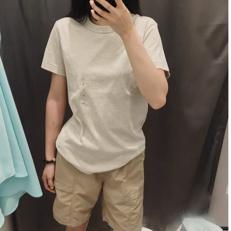 465754 Japanese Style Regular Shoulder Master T24 Summer New Solid Color Simple Round Neck Loose Slimming T-Shirt Short Sleeve for Women