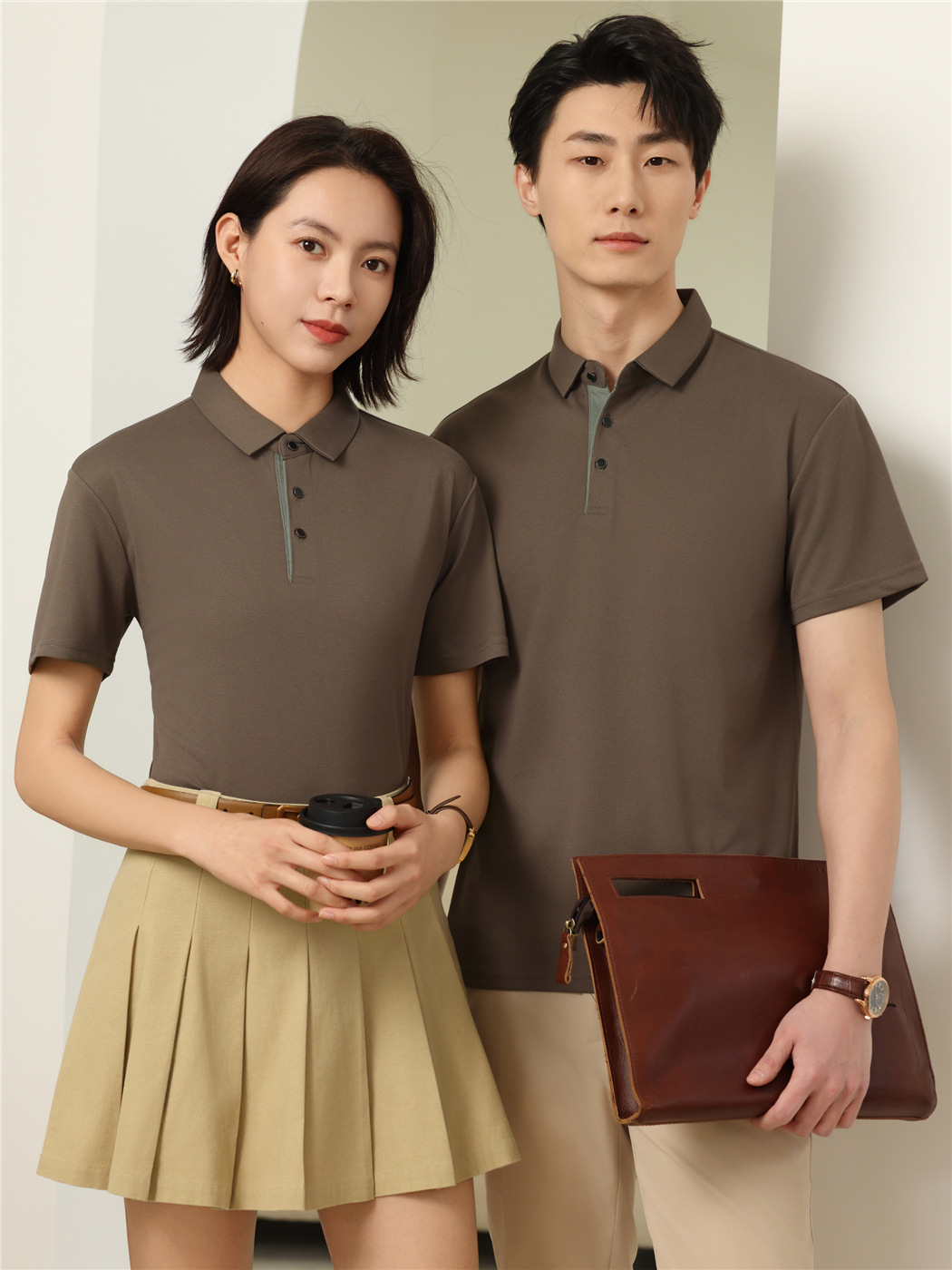 190g thick bead ice silk quick-drying POLO shirt short sleeve lapel T-shirt quick-drying sports fitness running shirt custom