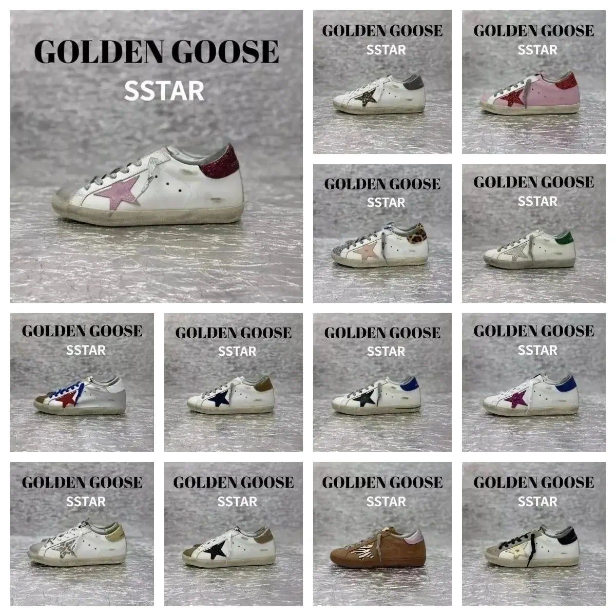 Retro men's and women's star sneakers