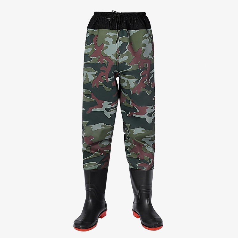 Breathable Waist-High Wading Pants, Thickened Rain Pants for Men, Half-Body Half-Leg Wading Pants, Waterproof Wading Clothing for Sea Fishing