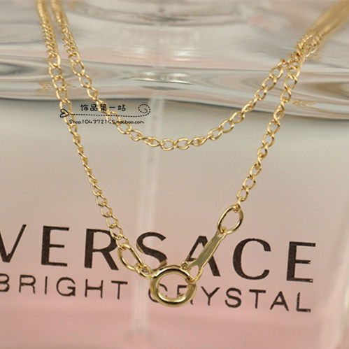 DIY United States 14K gold necklace clavicle cross chain whip finished chain necklace 1.5mm14/20GF