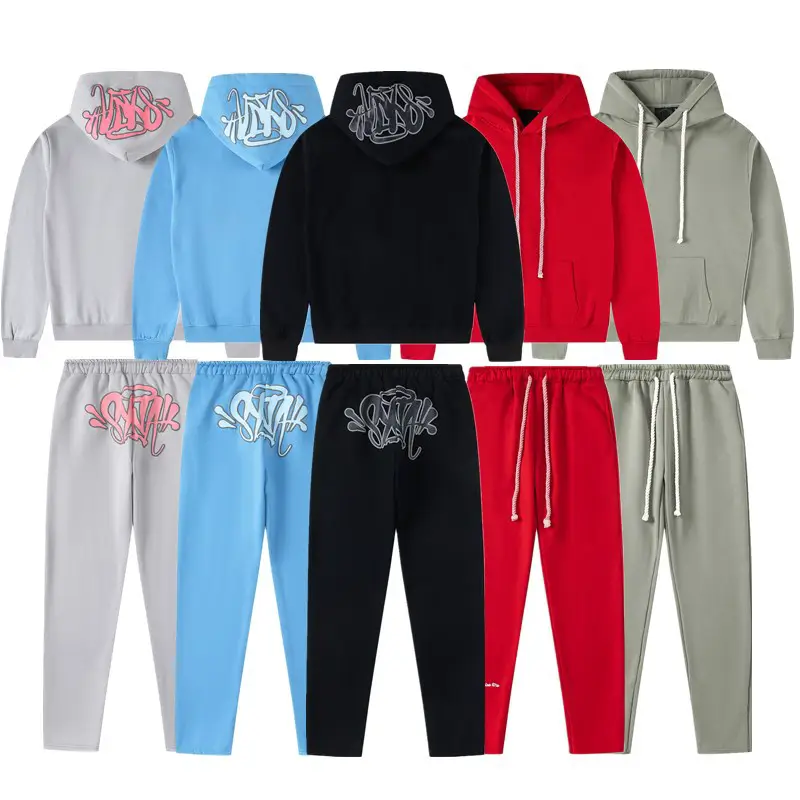 Cross-border forwarding SynaWord American sweatshirt hoodie sweatpants hip-hop men and women tide couples casual suit syna