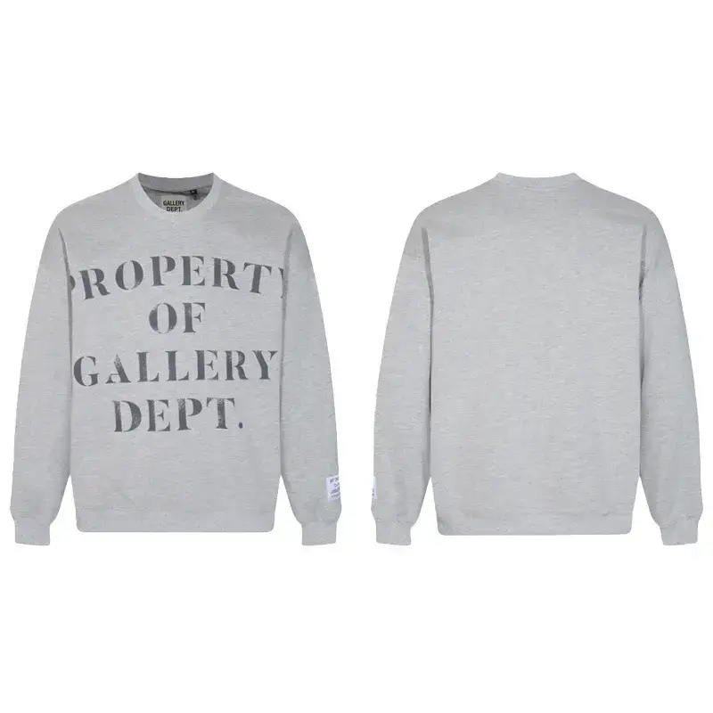 Cross-Border European and American Trendy Brand Paradise Dept Broken Letter Printed Long-Sleeved Round Neck Sweatshirt for Men and Women