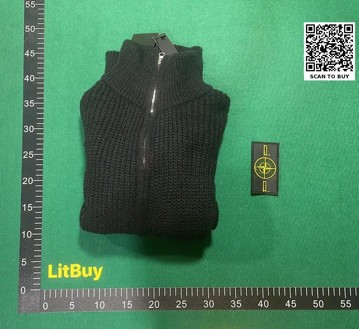 Stone Island Black Zip Sweater