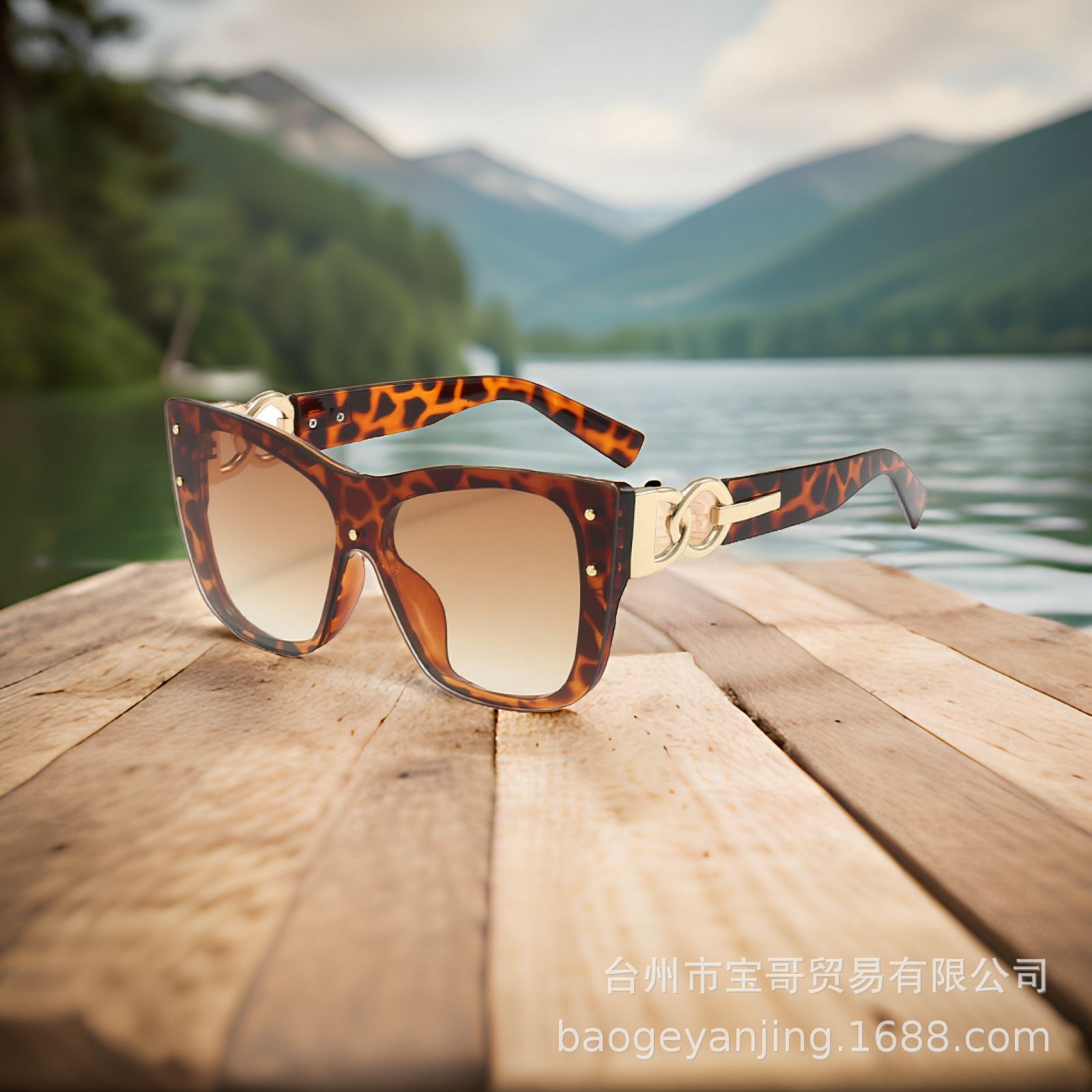 European and American New Fashion Large-Frame Cat-Eye Sunglasses Wholesale for Women Street Style Cross-Border Sunglasses Fashion Commuting