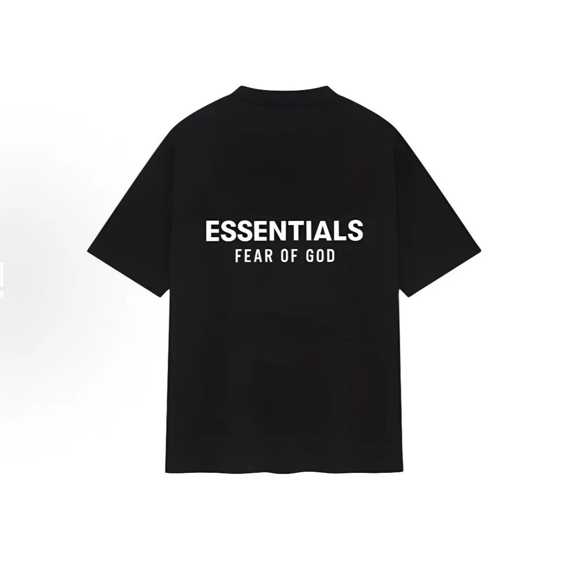 Essentials FW24 Holiday Core Collection: Crew-neck, loose-fit T-shirts with lettering on the chest, available in long-sleeve and short-sleeve styles.