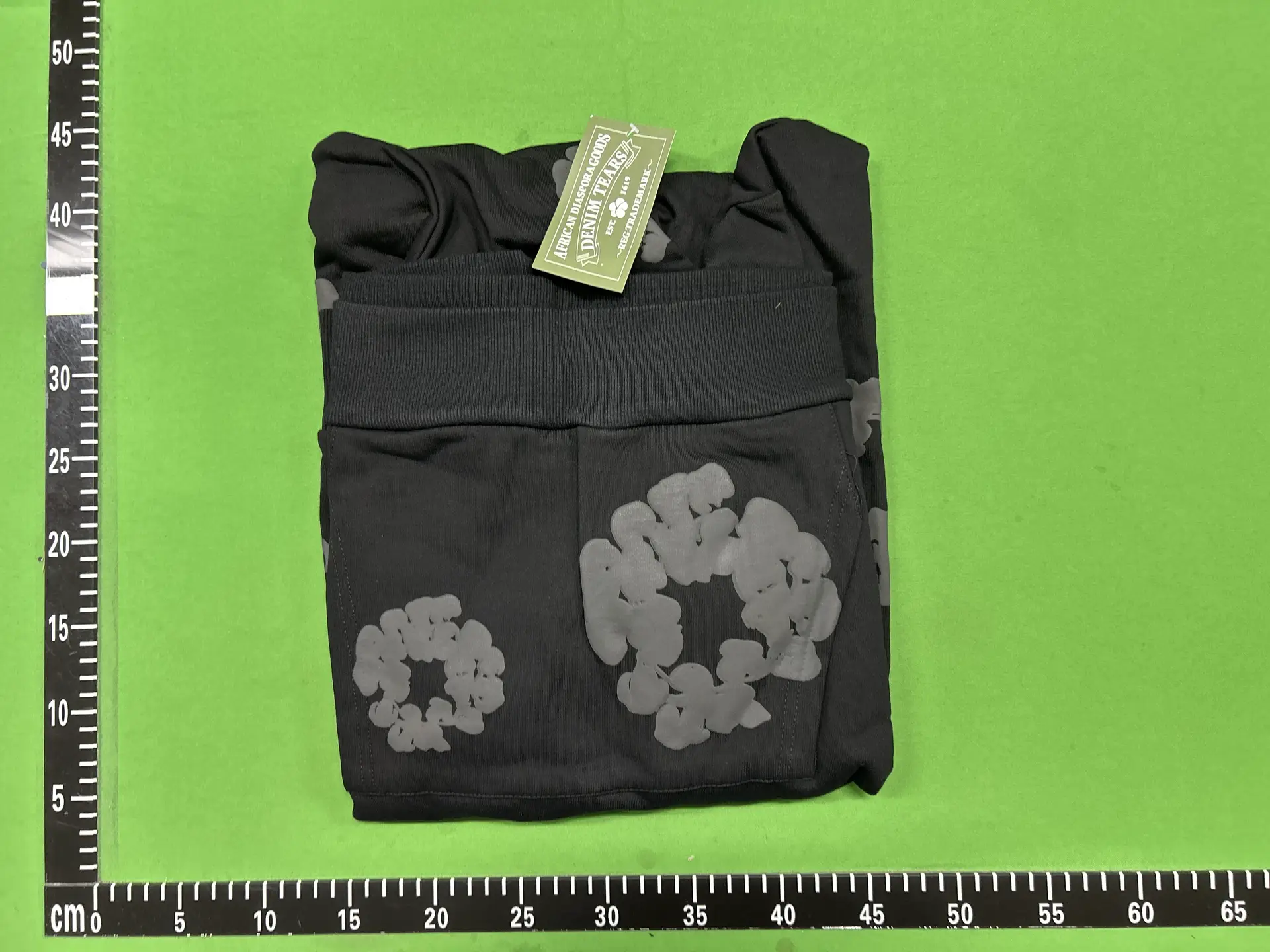 Denim Tears Black Cotton Flower Print Hoodie