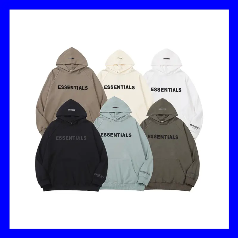 Fear of G0D Multi-Line Essentials Trendyy New Chest Logo Laminated Hooded Sweatshirt Fog