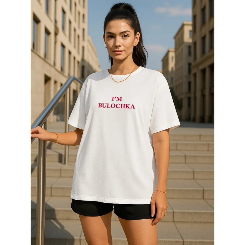 Simple and Stylish, Artistic and Trendy Printed Summer American-Style New Pure Cotton Short-Sleeve T-Shirt, Casual Style Top for Women