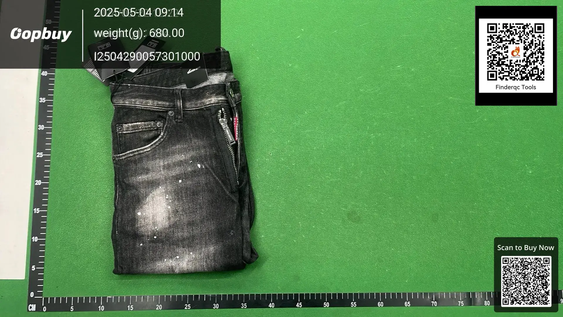 Type 9903 2023D2 Men's Denim Pants Ink Dot Fashion Italian White Small Straight Leg Cross-Border Trendy Jeans