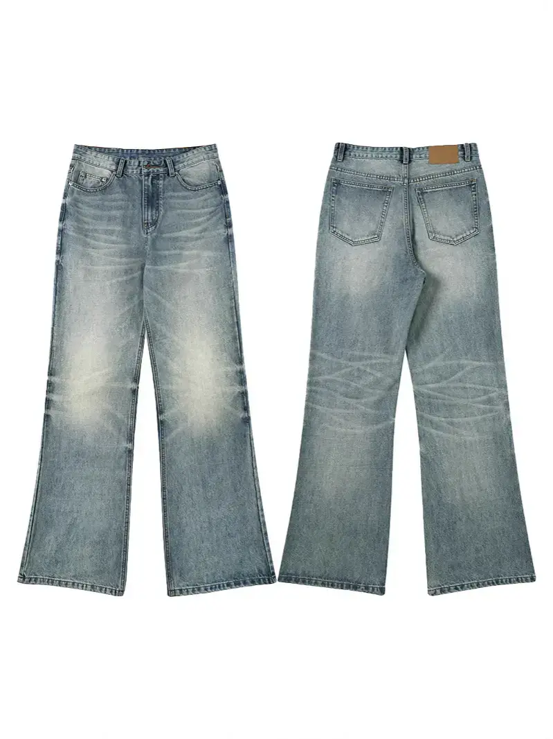 LKTM Men's# Washed Old Cat Whiskers 517 Jeans Men's and Women's High-grade vintage Micro-pants