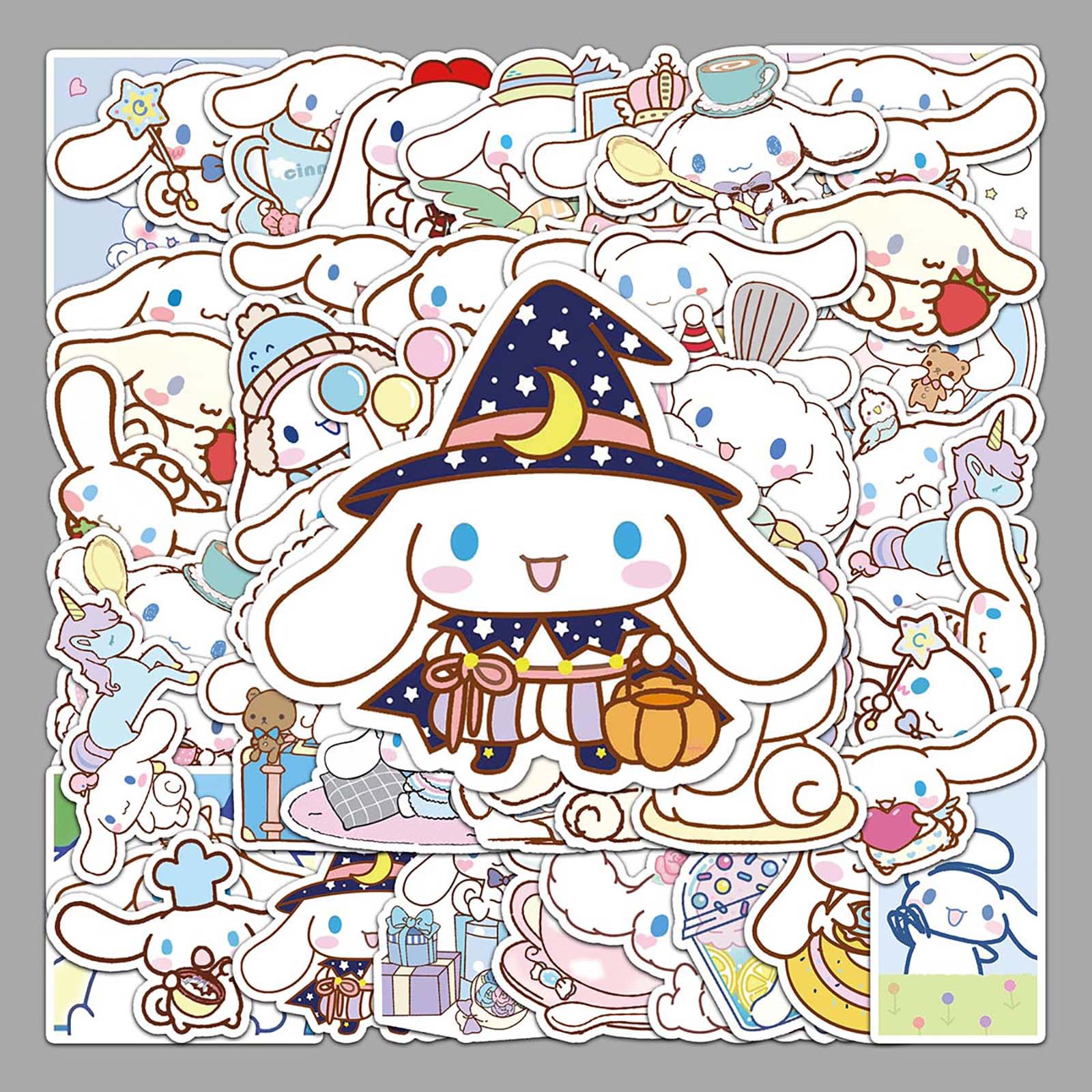 50 Cartoon Sanrio Big Ear Dog Graffiti Cute PVC Decorative Water Cup Goo Card Hand Book Luggage Sticker