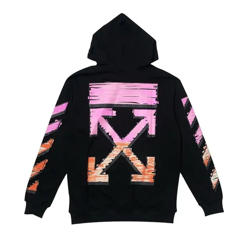 Collection Geometry Stripes Zebra Crossing Suit Trendy Off Fall and winter Classic Hoodie Thin Men's and Women's Ins Sweatshirt