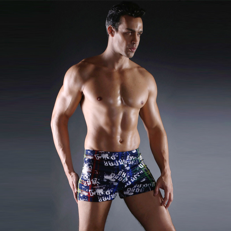 Boxer Swimming Trunks 2025 New Printed Boxer Swimming Trunks Fashionable Men's Swimsuits Wholesale Men's Swimming Trunks Factory Ready Stock