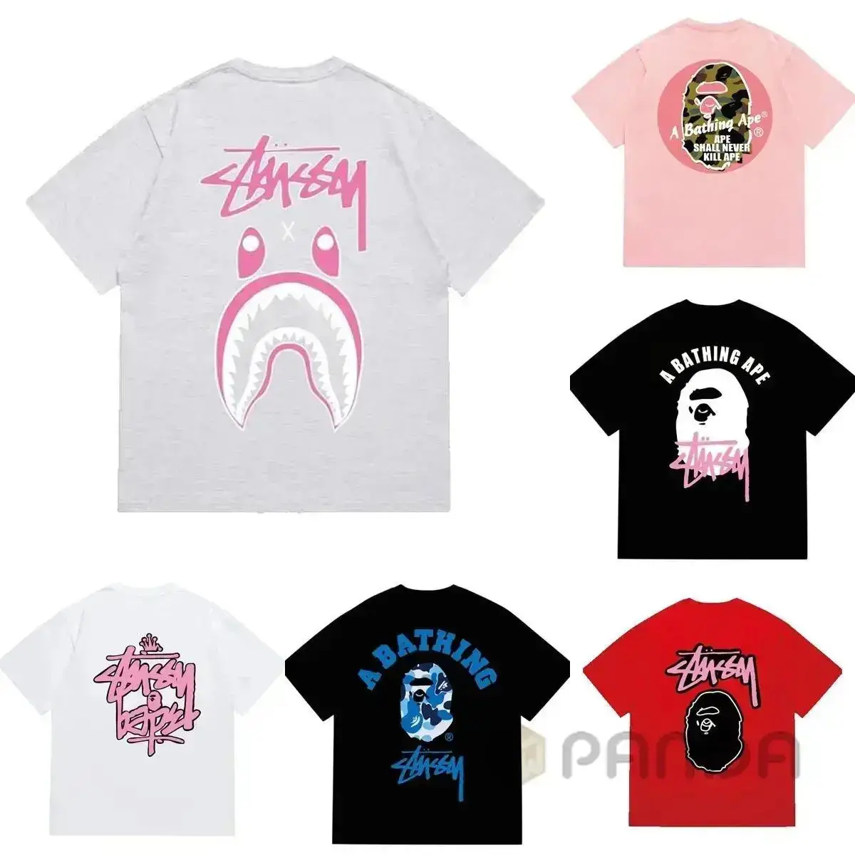 Stussy x A Bathing Ape T-shirts