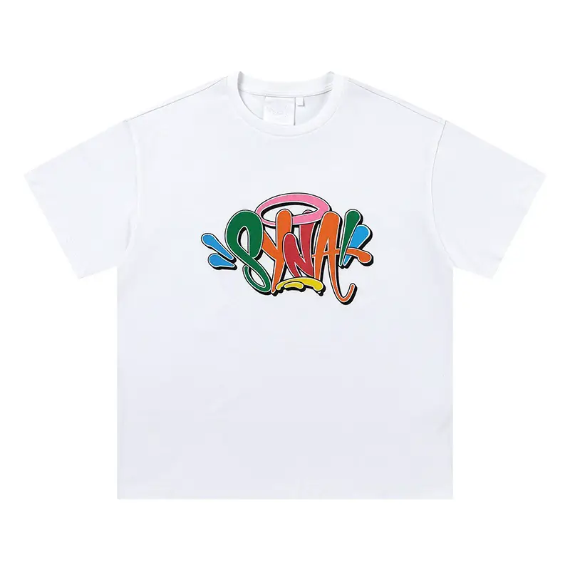 Loose Style Syna High Street Letter Short Sleeve Diamond T-Shirt Casual Women's Fashion Plus Size World Summer Print Hip-Hop