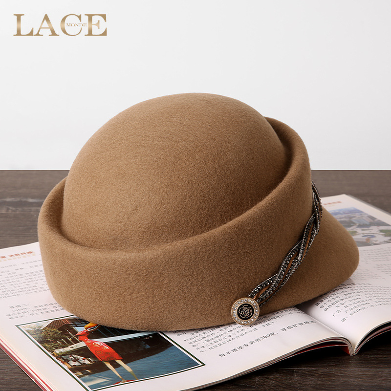 New Style Cap Women's Autumn and Winter Wool Hat Korean Style All-match Casual Octagonal Hat Sunshade Hat Fashion Fashion