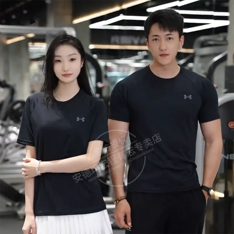 Couple Short Sleeve] under Armor Men Summer 2025 New arrival Round Neck Half Sleeve Men Casual Breathable Sports T-Shirt Women