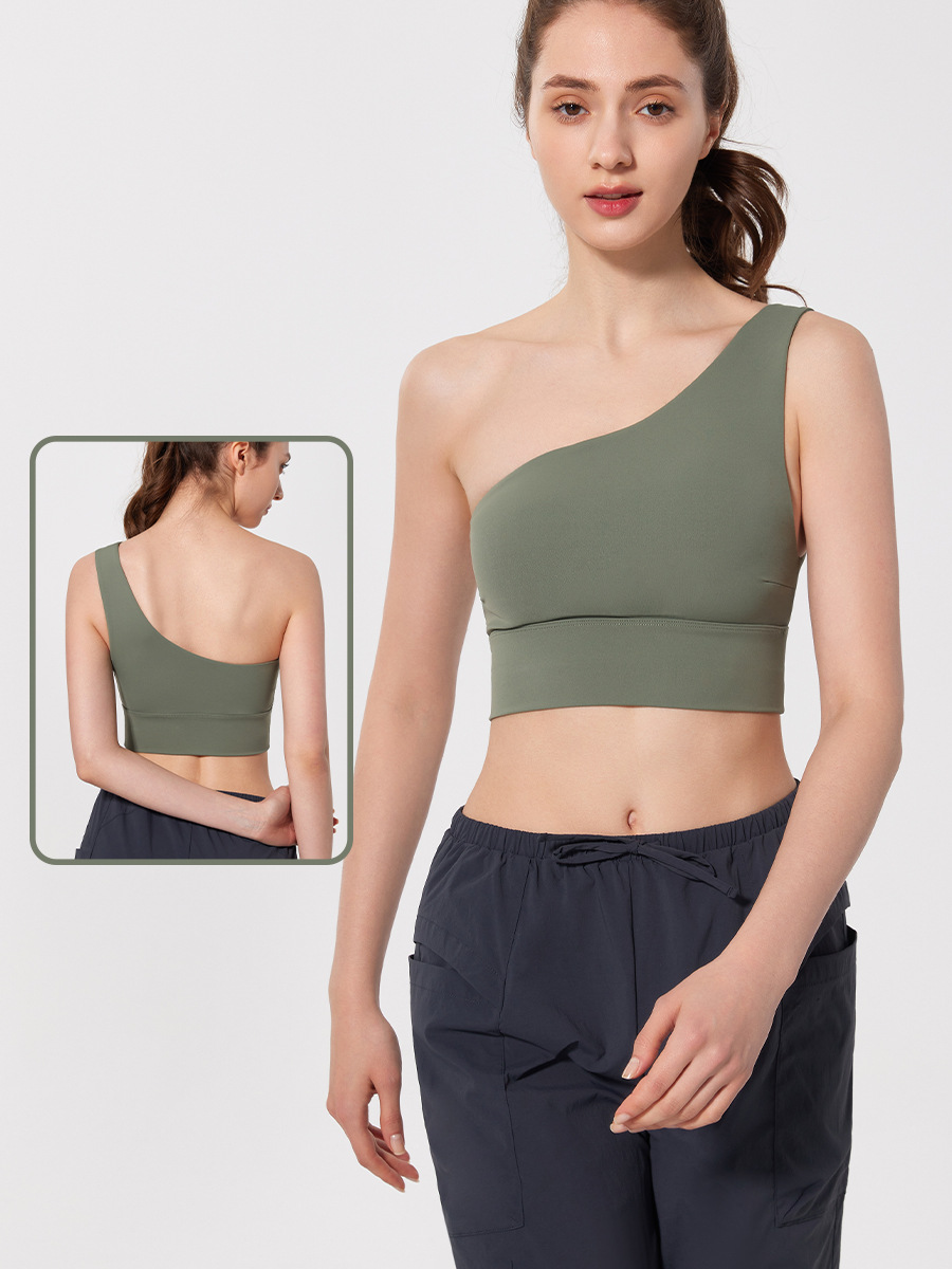 Shoulder Sports Underwear Women's Shock-proof Push-up Shoulder Yoga Bra Beautiful Back Training Outer Wearing Vest Fitness Clothes Top